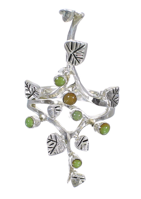 Genuine Sterling Silver Turquoise Jewelry Ring Size 8 VX62304